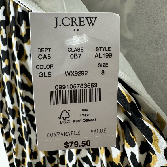 J Crew Factory Leopard print pleated mini skirt NWT - Picture 8 of 9